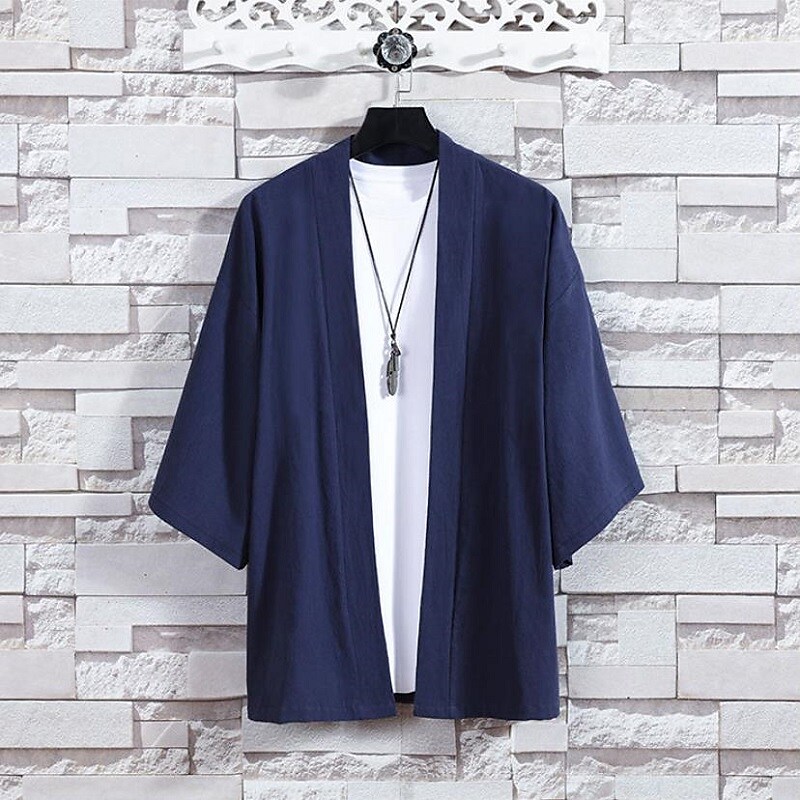 Men's Outdoor Casual Hawaiian Beach Breathable Comfortable Light Plain Long Sleeve Shirt