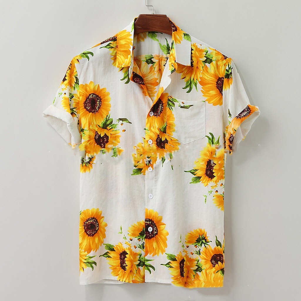 Men's Hawaiian Shirt Graphic Prints Beach Turndown Casual Holiday Shor
