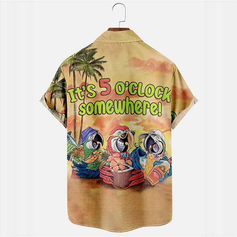 Men's Hawaiian Shirt Graphic Prints Beach Turndown Casual Holiday Shor