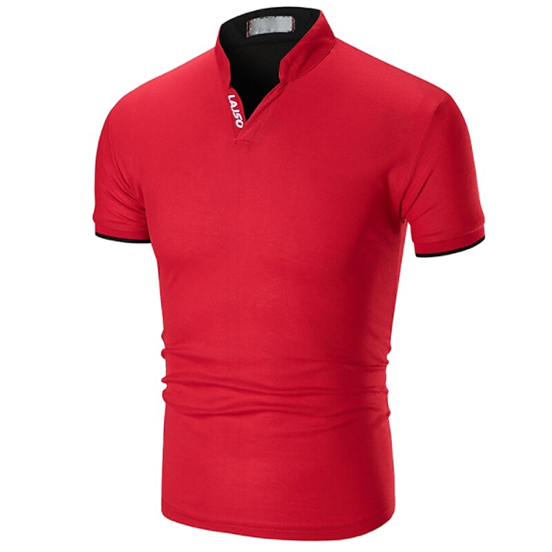 Men's Sports Outdoor Casual Solid Color Soft Comfortable Smooth V Neck Short Sleeves