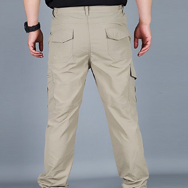 Men's Waterproof Work Pants Hiking Cargo Pants Tactical Pants 6 Pockets Military Summer Outdoor Ripstop Water Resistant Quick Dry Multi Pockets Zipper Pocket Elastic Wais