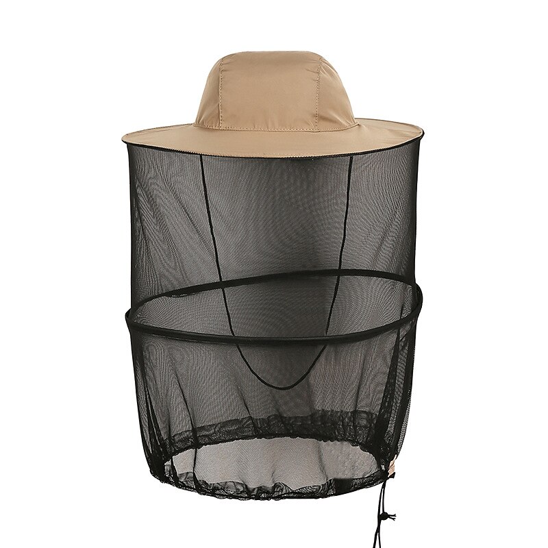 Men's Women's Hiking Cap Mosquito Head Net Hat Mesh Wide Brim Outdoor Portable UV Sun Protection Breathable Quick Dry for Fishing