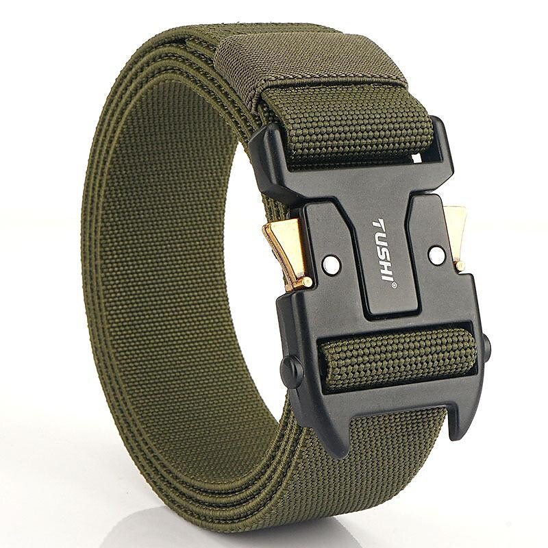 Men's Military Outdoor Work Hunting Military Tactical Quick Release Heavy Duty Metal Buckle Belt