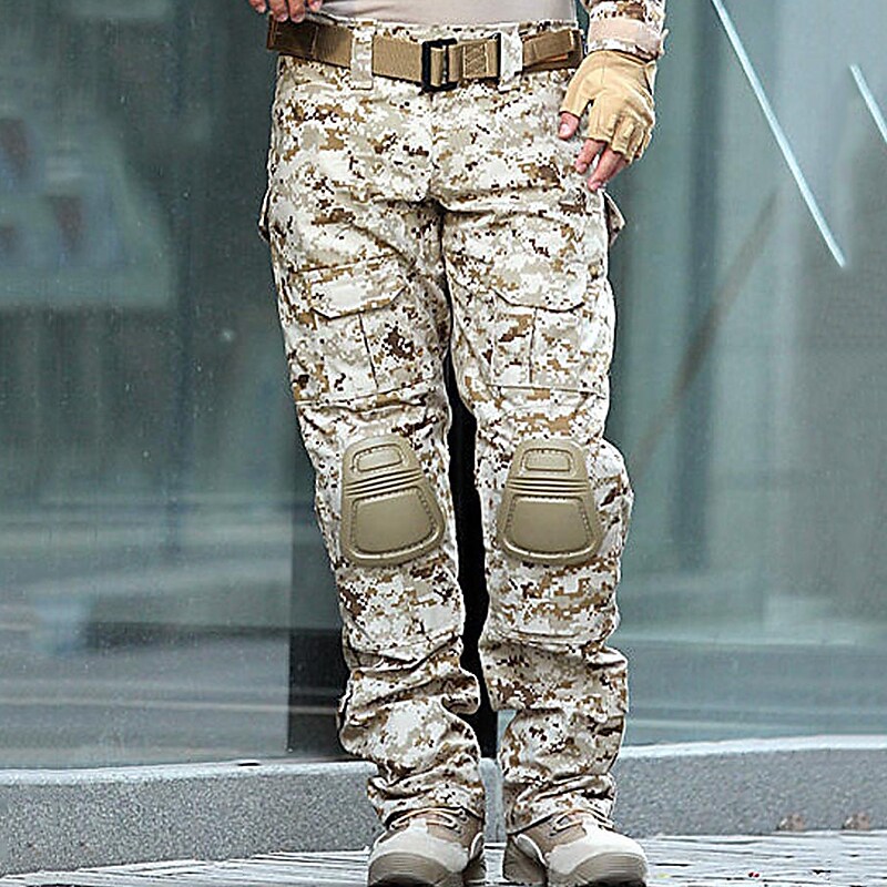 Men's Hiking Outdoor Tactic Working Muti-pockets Wear Resistant Zippered Camo Cargo Trouser