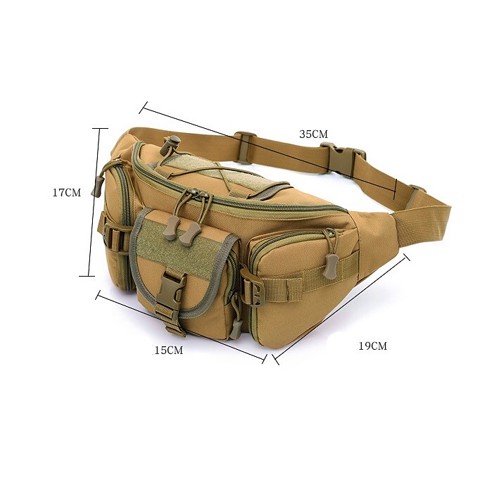 Waist Pack Outdoor Hiking Hunting Fishing Climbing Tactic Muti-pockets Wear Resistant Camo Breathable Multifunctional Fanny Pack