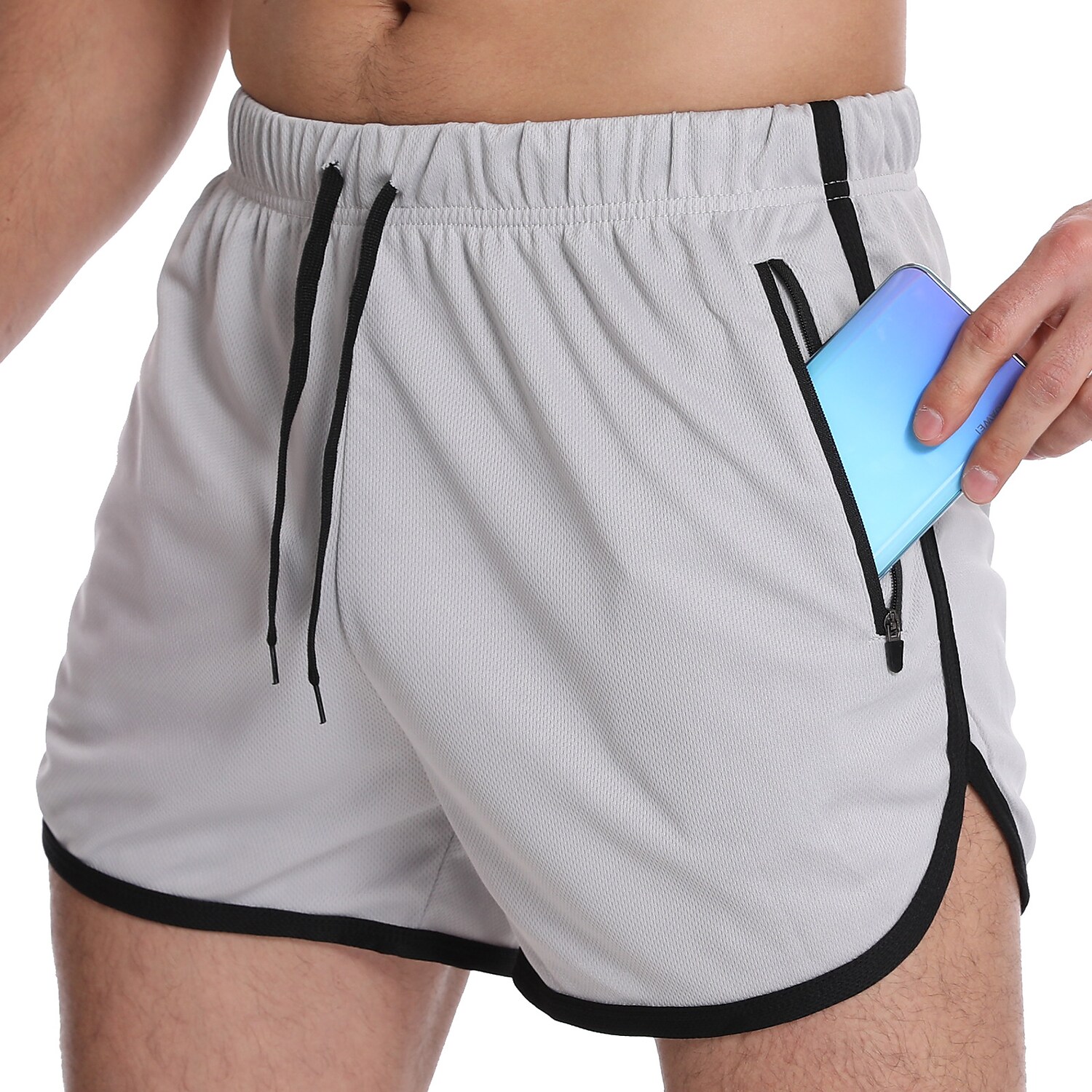 Men's Swimming Beach Casual Fashion Drawstring Comfortable Breathable Pockets Plain Swimming Trunks Shorts