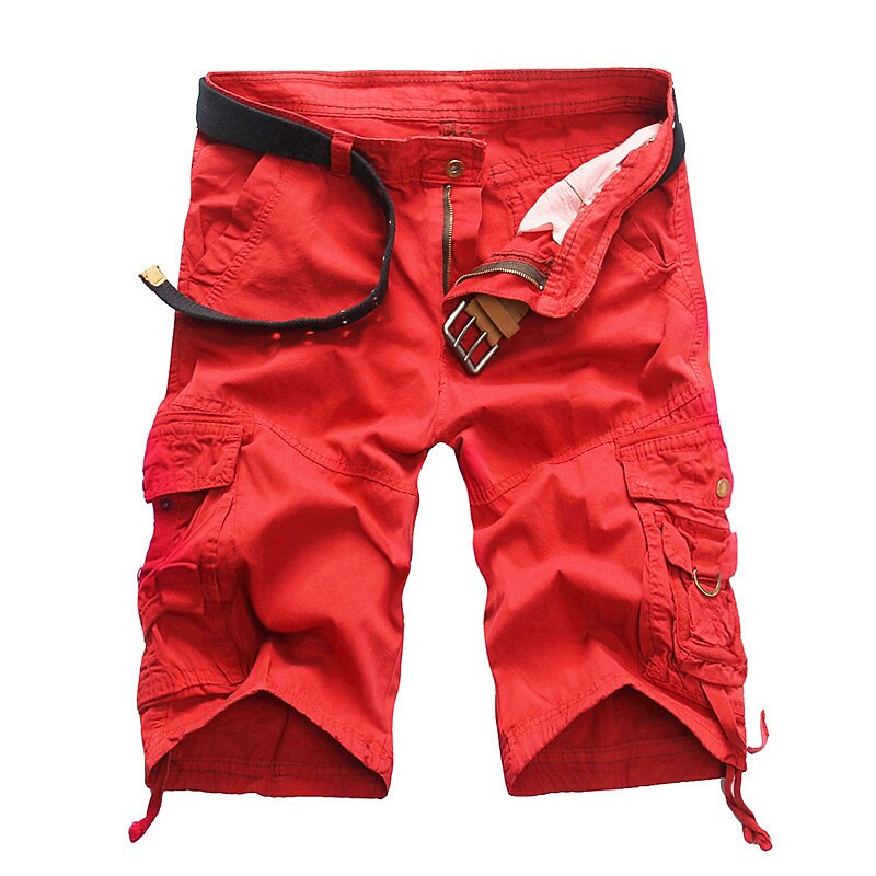 Men's Cargo Shorts Shorts Hiking Shorts Multi Pocket Plain Wearable Knee Length Casual Daily Fashion Streetwear