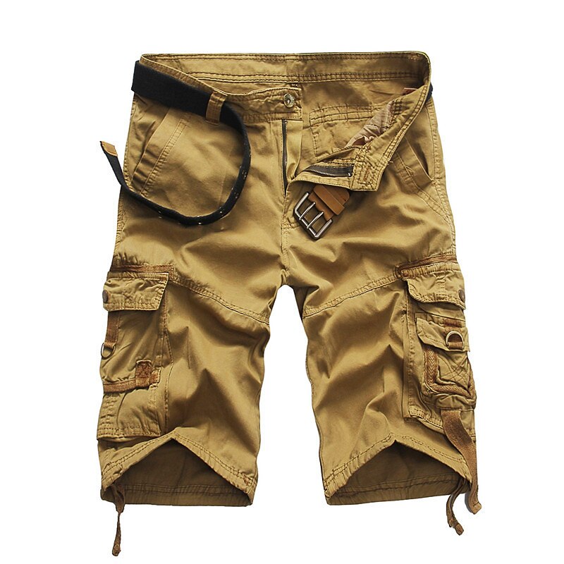 Men's Cargo Shorts Shorts Hiking Shorts Multi Pocket Plain Wearable Knee Length Casual Daily Fashion Streetwear