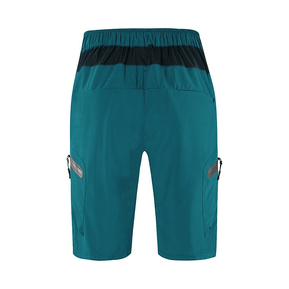 Men's Mountain Bike Shorts with Removable 5D Padded Underwear Cycling MTB Shorts Summer Bike with Zip Pockets Breathable Quick Dry Waterproof Bottoms 