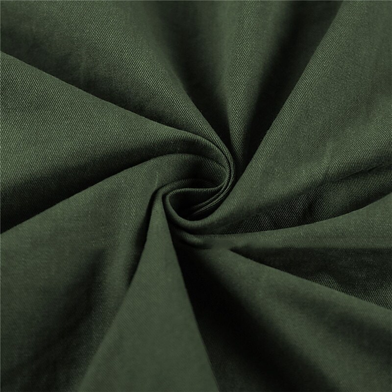 Men's Work Outdoor Button Solid Color Pocket Fashion Comfortable Casual Long Sleeve Shirt