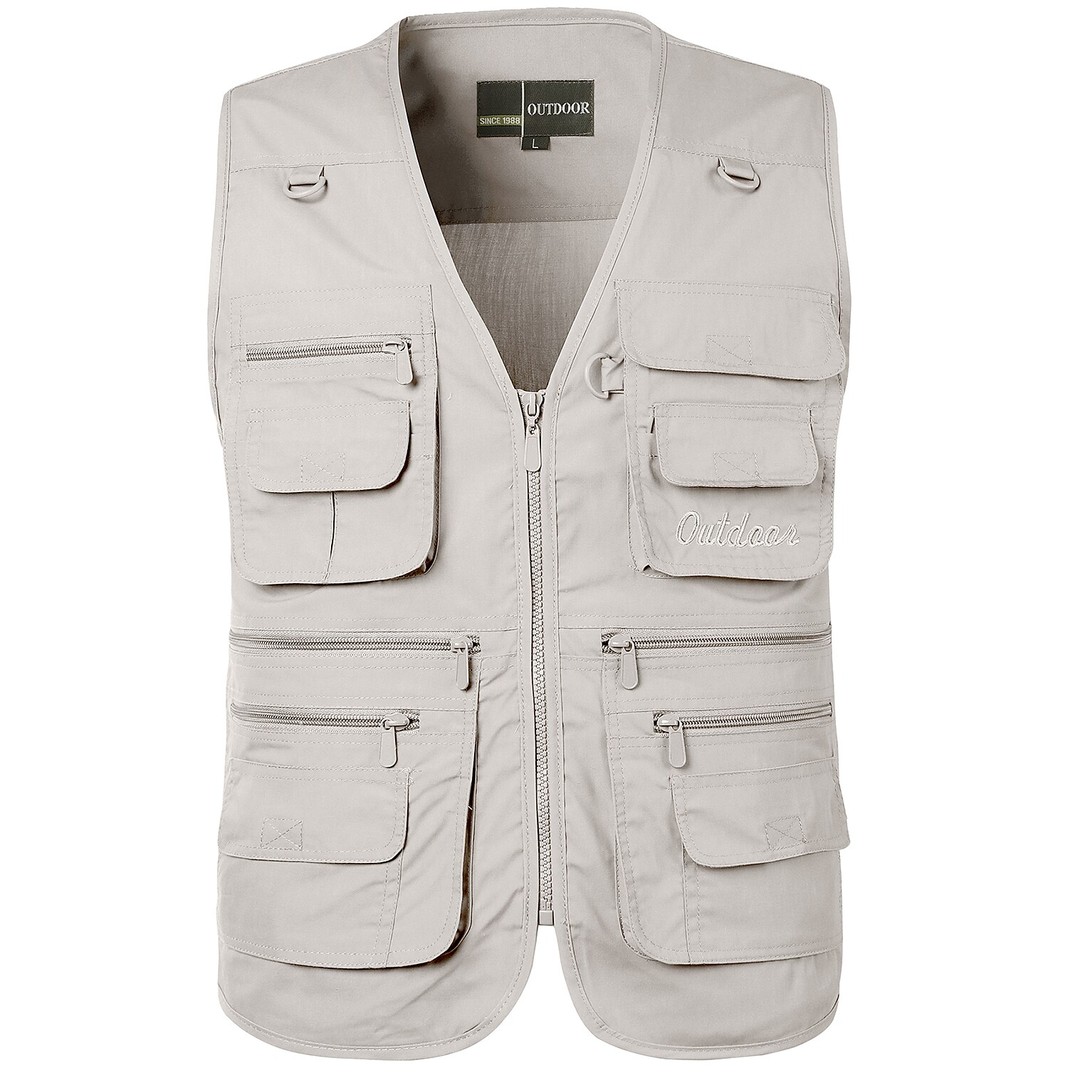 Men's Fishing Hiking Outdoor Camping Hunting multi pocket anti-wind dry lightweight solid color sleeveless vest