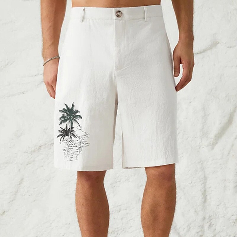 Men's Summer Beach Shorts Print Graphic Coconut Tree Breathable Soft Short Casual Daily Holiday Streetwear 