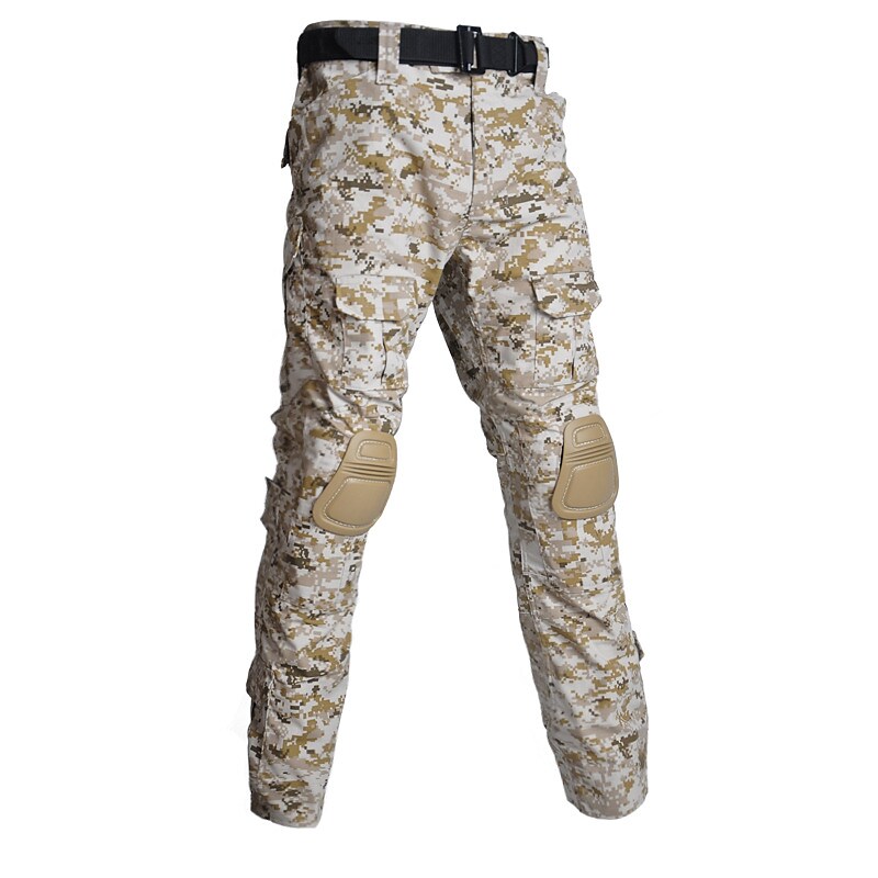Men's Hiking Outdoor Tactic Working Muti-pockets Wear Resistant Zippered Camo Cargo Trouser