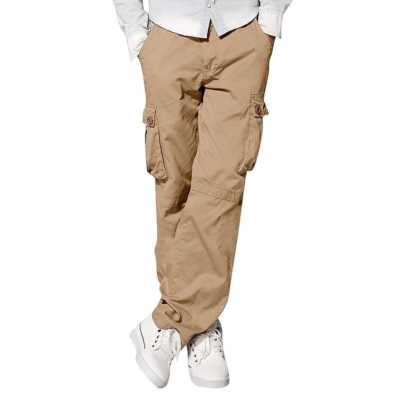Men's Cargo Pants Cargo Trousers Pocket Plain Comfort Breathable Outdoor Daily Going out Fashion Casual Pants
