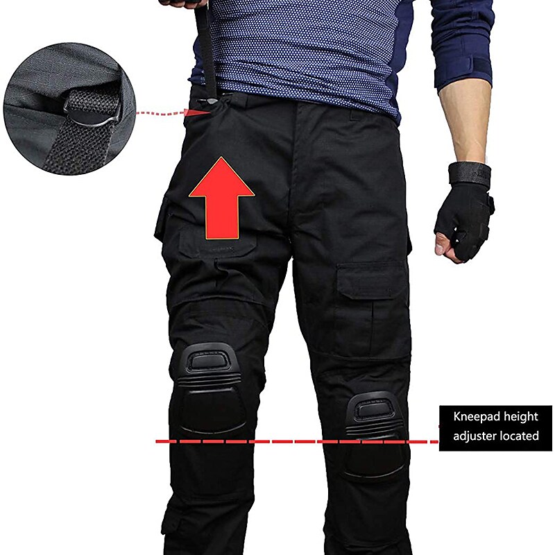 Men's Hiking Outdoor Tactic Working Muti-pockets Wear Resistant Zippered Camo Cargo Trouser