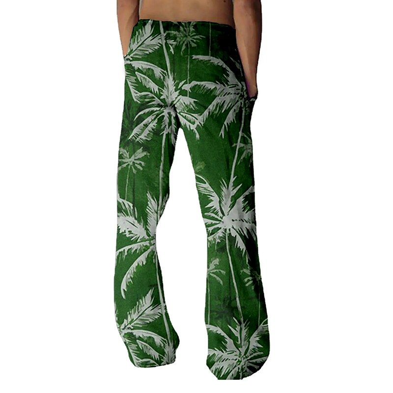 Men's Beach Pants Drawstring Elastic Waist Print Graphic Prints Comfor