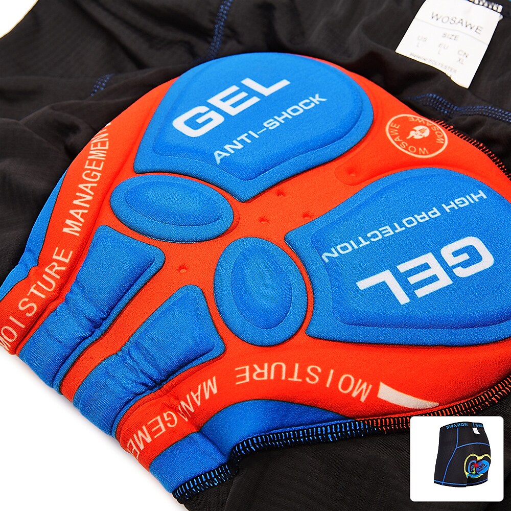 Men's Mountain Bike Shorts with Removable 5D Padded Underwear Cycling MTB Shorts Summer Bike with Zip Pockets Breathable Quick Dry Waterproof Bottoms 