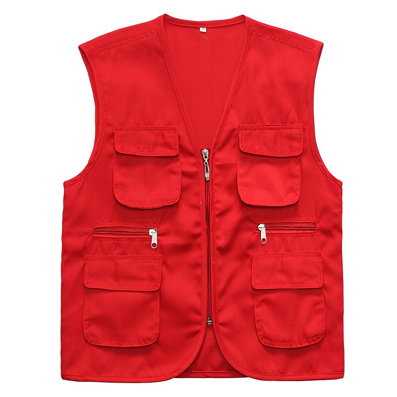 Unisex Fishing Hiking Outdoor Camping Hunting multi pocket anti-wind dry lightweight solid color sleeveless vest