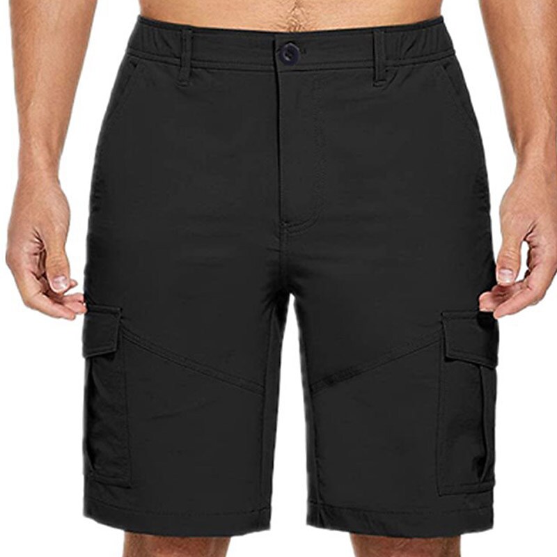 Men's Cargo Shorts Multi Pocket Plain Comfort Outdoor Daily Going out Cotton Blend Streetwear Stylish 