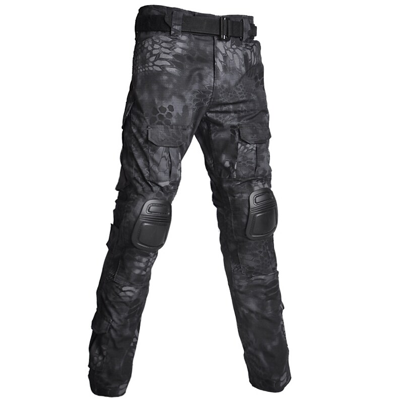 Men's Hiking Outdoor Tactic Working Muti-pockets Wear Resistant Zippered Camo Cargo Trouser