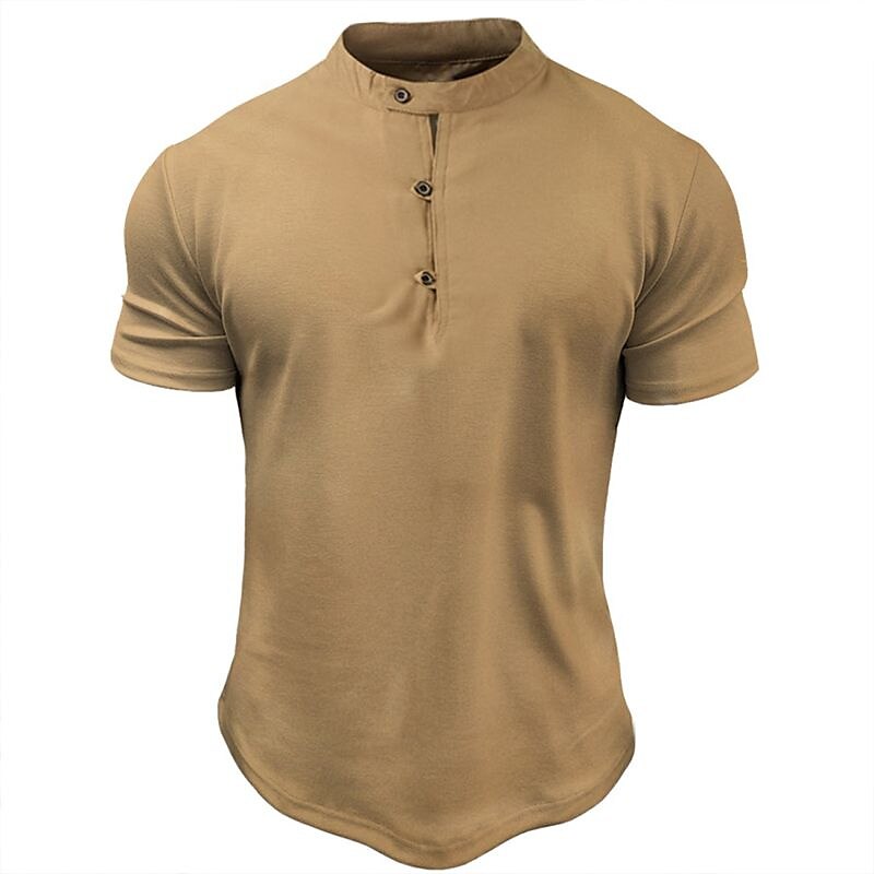 Men's Outdoor Street Casual Fashion Comfortable Breathable Plain Short Sleeves T Shirt