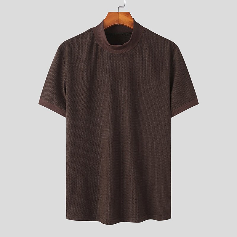 Men's Outdoor Casual Fashion Vacation Breathable Comfortable Soft Plain Short Sleeve T-Shirt