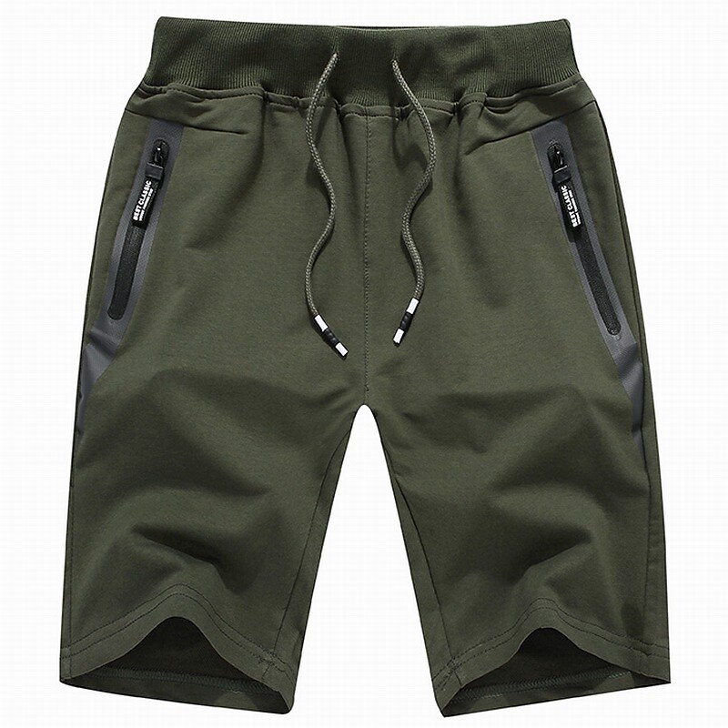 Men's Outdoor Casual Sport Hiking Breathable Drawstring Comfortable Zipper Plain Shorts