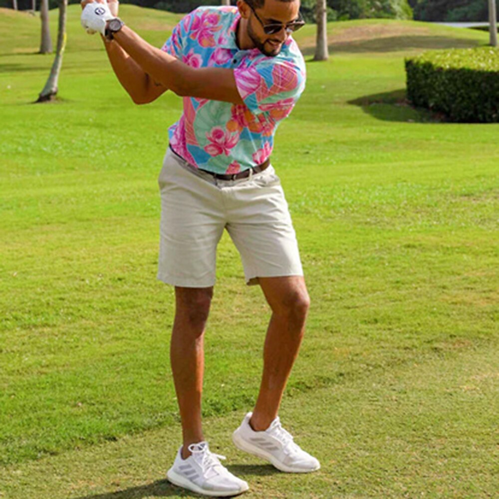 Men's Women's Matching polo Polo Shirt Golf Shirt Breathable Quick Dry Soft Top Regular Fit Floral Summer Spring Gym Workout Golf Badminton