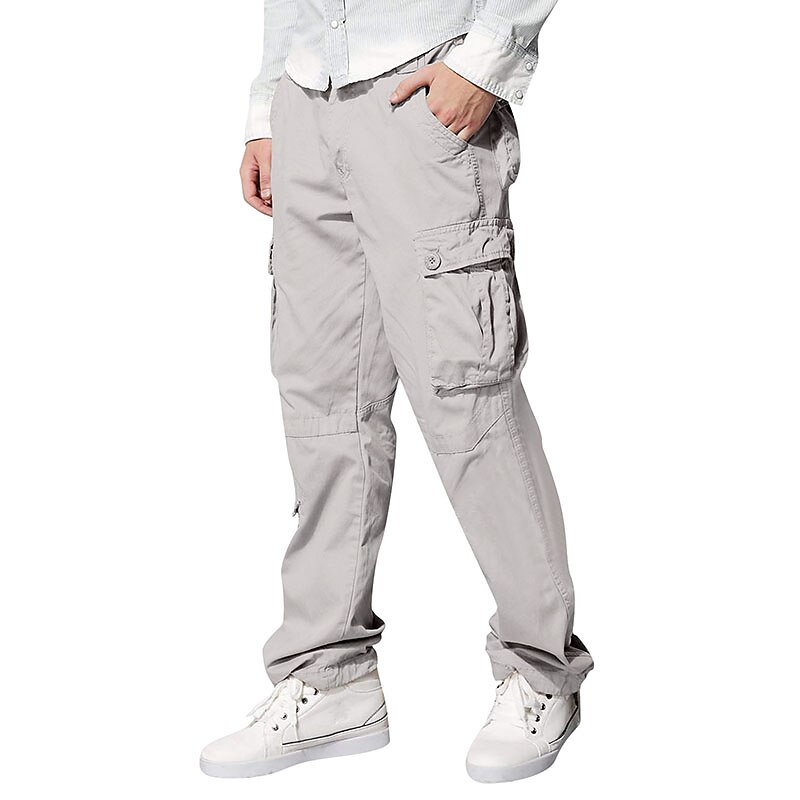 Men's Cargo Pants Cargo Trousers Pocket Plain Comfort Breathable Outdoor Daily Going out Fashion Casual Pants