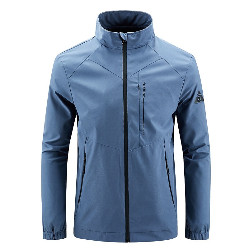 Men's Outdoor Hiking Camping Skiing Climbing Wind Proof Breathable Comfortable Solid Color Long Sleeve