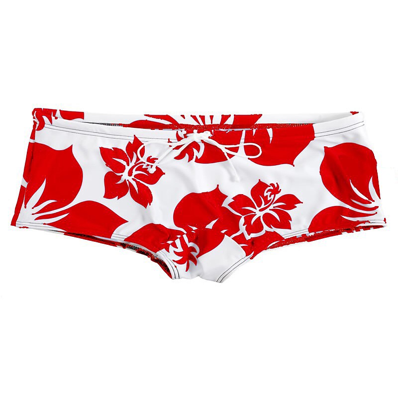 Men's Swimming Beach Fashion Hawaiian Comfortable Drawstring Breathable Lightweight Pattern Print Swimming Trunks Shorts