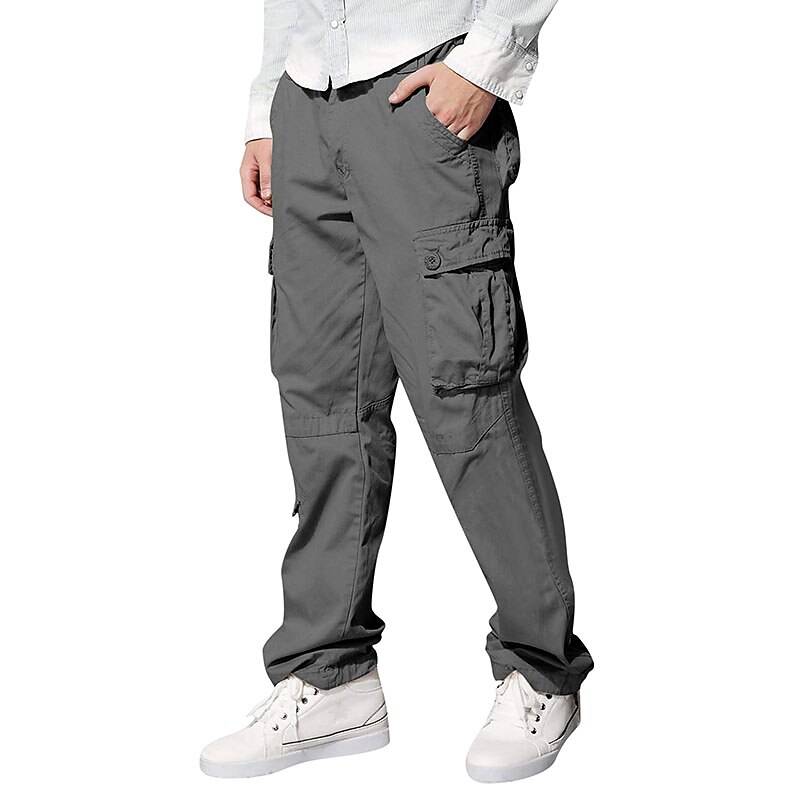 Men's Cargo Pants Cargo Trousers Pocket Plain Comfort Breathable Outdoor Daily Going out Fashion Casual Pants