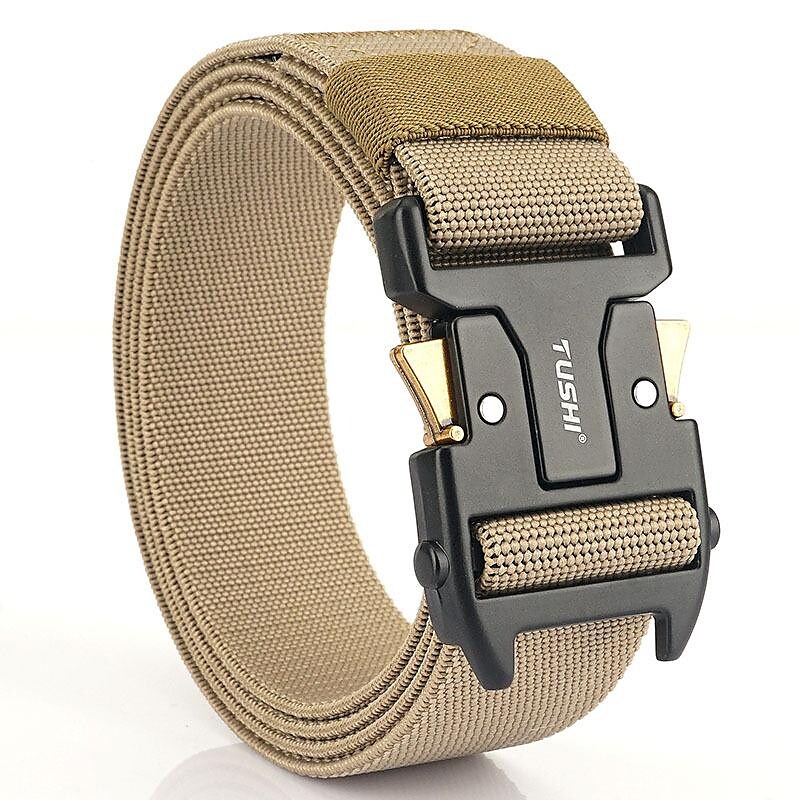 Men's Military Outdoor Work Hunting Military Tactical Quick Release Heavy Duty Metal Buckle Belt