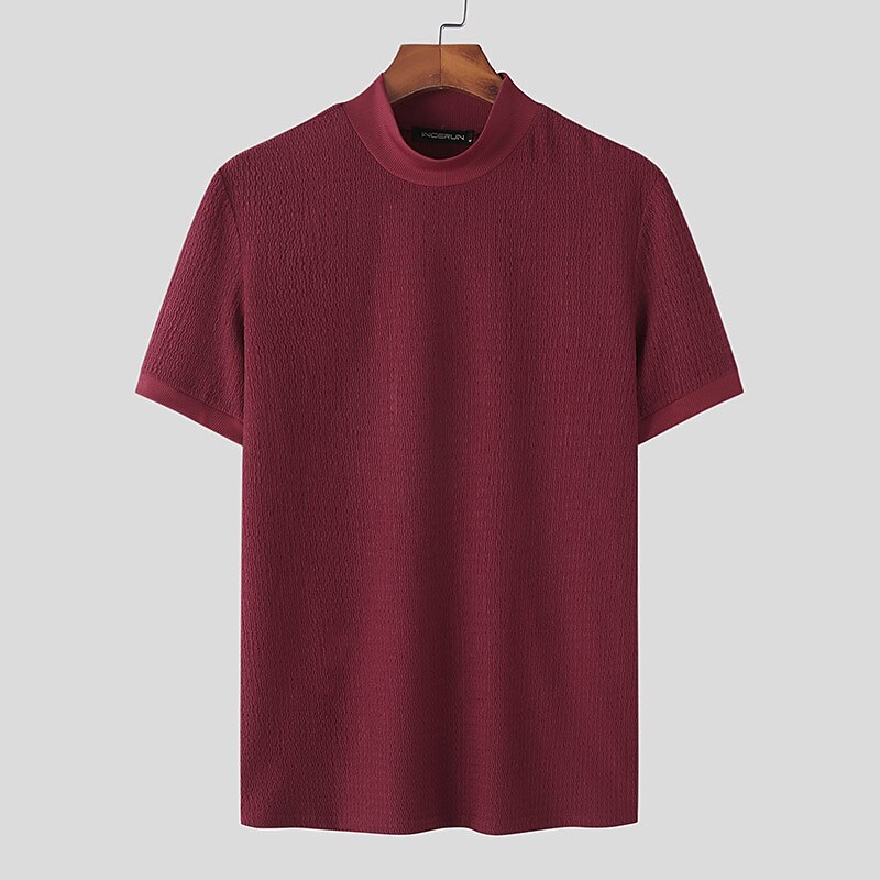Men's Outdoor Casual Fashion Vacation Breathable Comfortable Soft Plain Short Sleeve T-Shirt