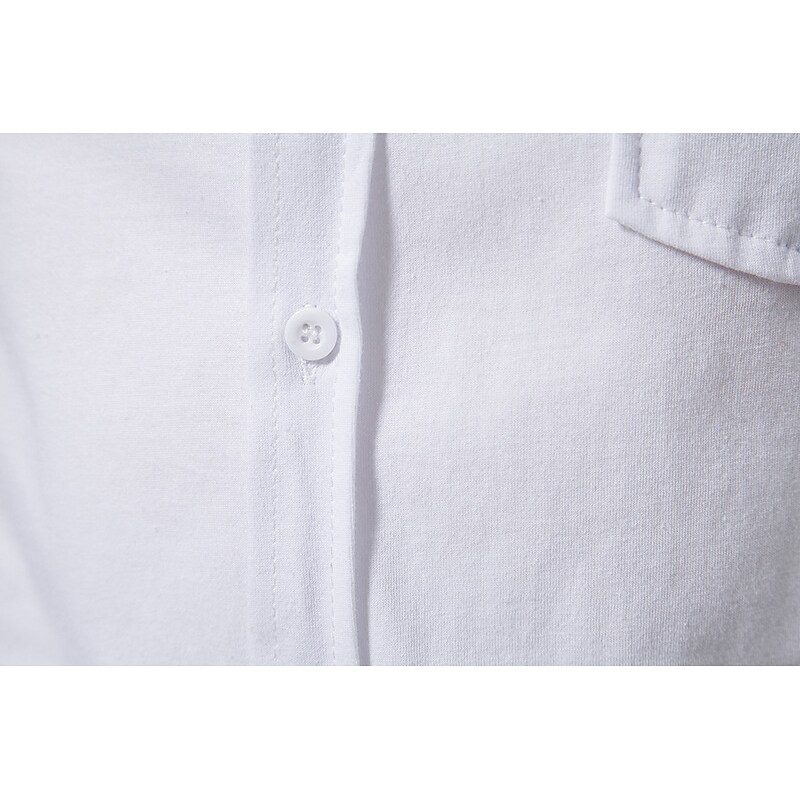 Men's Vacation Outdoor Daily Fashion Casual Comfortable Solid Color Lapel Button Short Sleeve Shirt