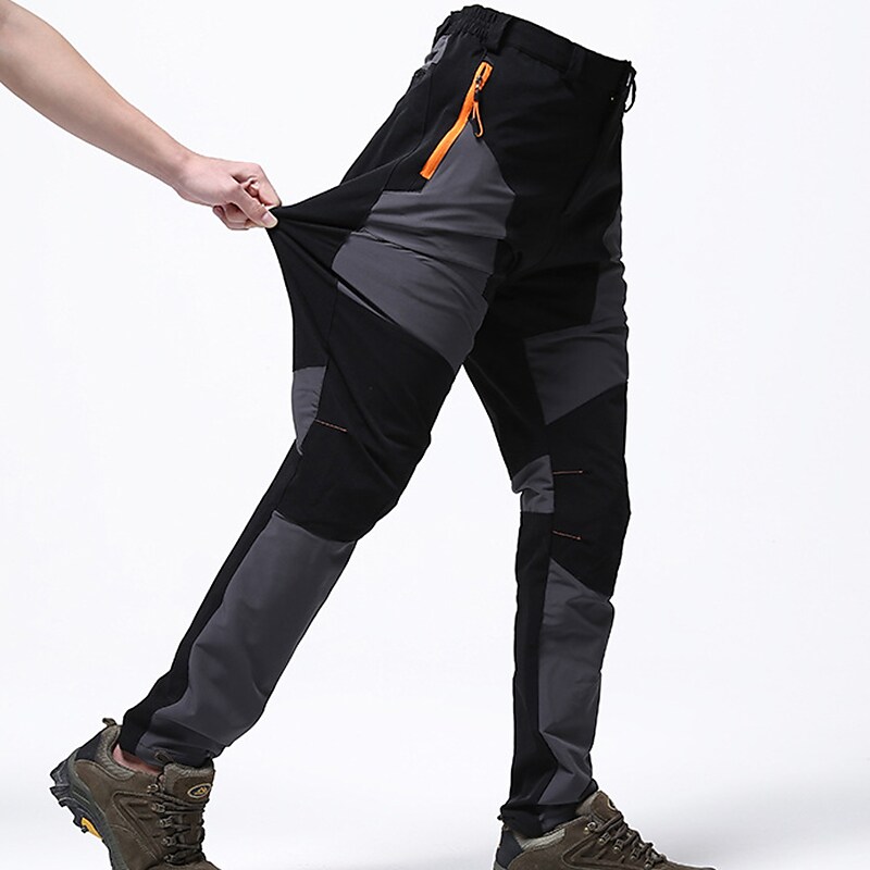 Men's outdoor work casual waterproof quick drying stretch zipper side pocket trousers