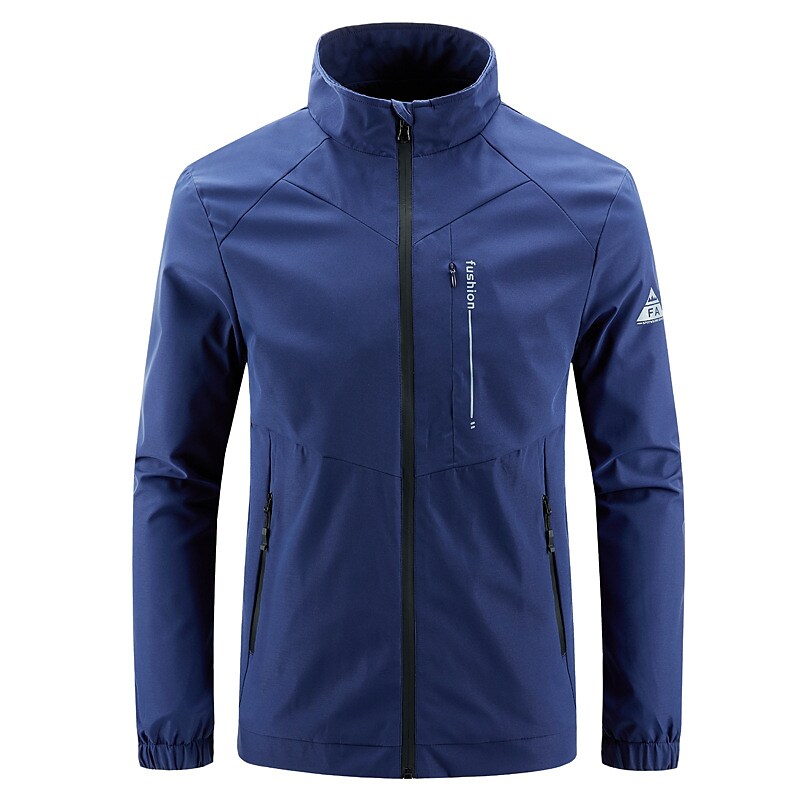 Men's Outdoor Hiking Camping Skiing Climbing Wind Proof Breathable Comfortable Solid Color Long Sleeve