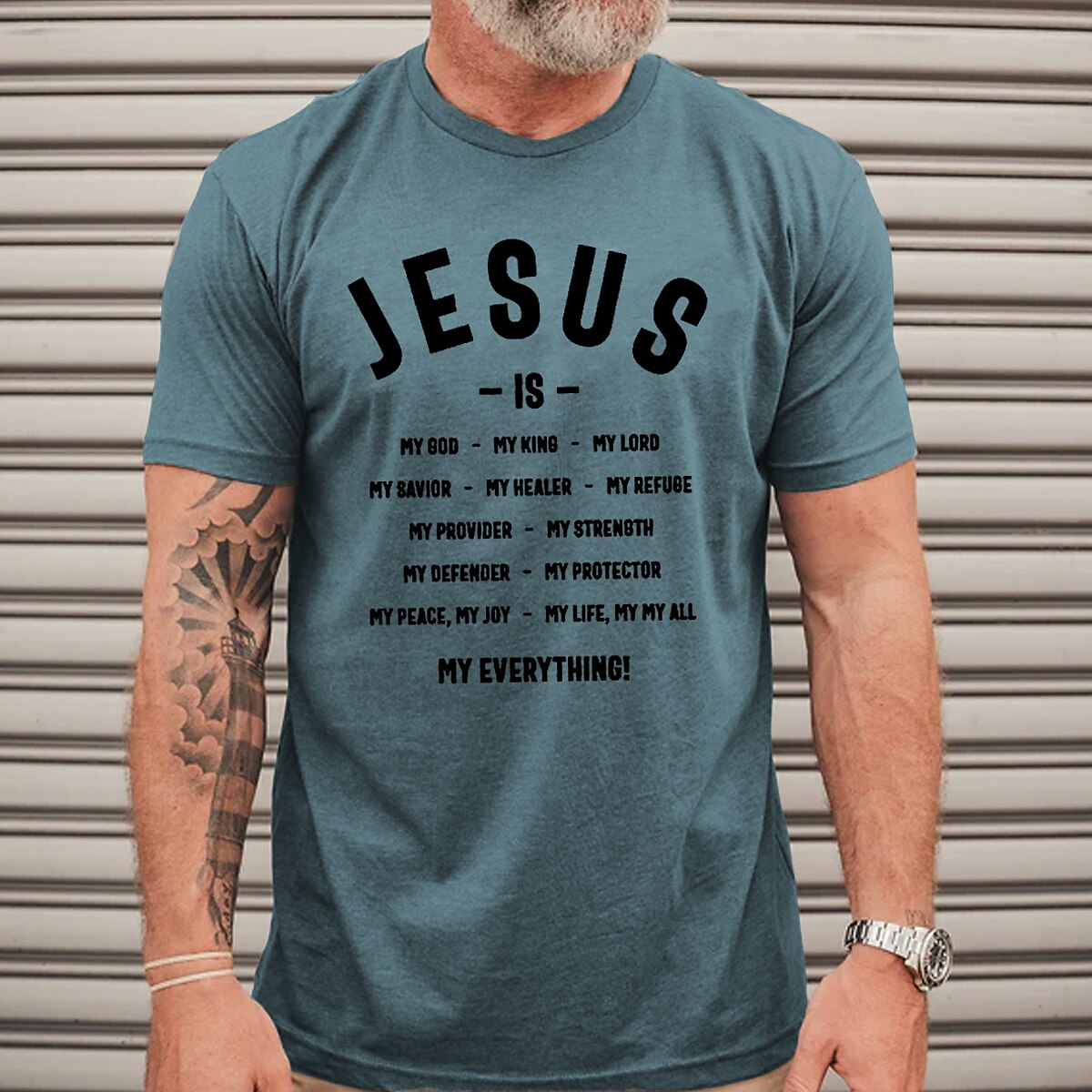 Men's T shirt Casual Style Classic Style Cool Shirt Sports Casual Shirt Letter Jesus Short Sleeve Shirt Outdoor Street Holiday Crew Neck Top