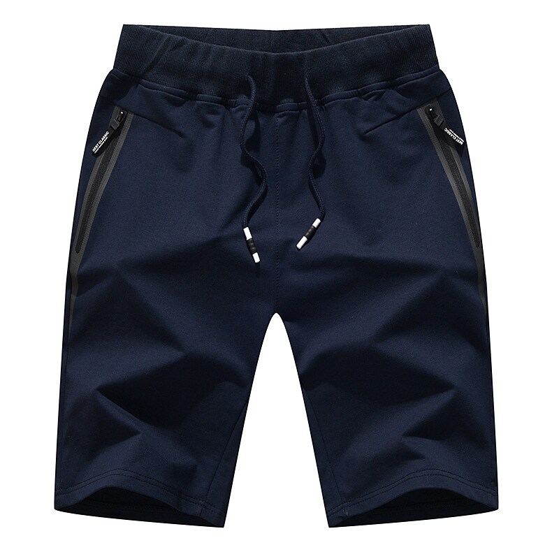 Men's Outdoor Casual Sport Hiking Breathable Drawstring Comfortable Zipper Plain Shorts