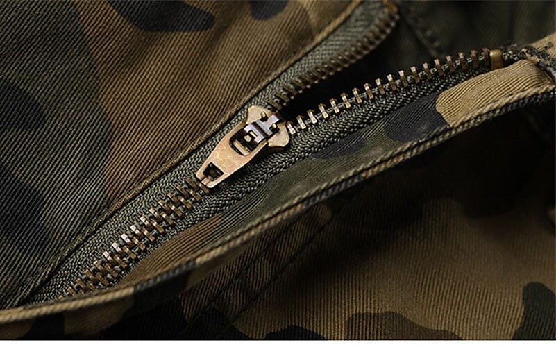 Men's Outdoor Climbing Fishing Tactic Hiking Wear Resistant Drawstring Pockets Comfortable Camo Shorts