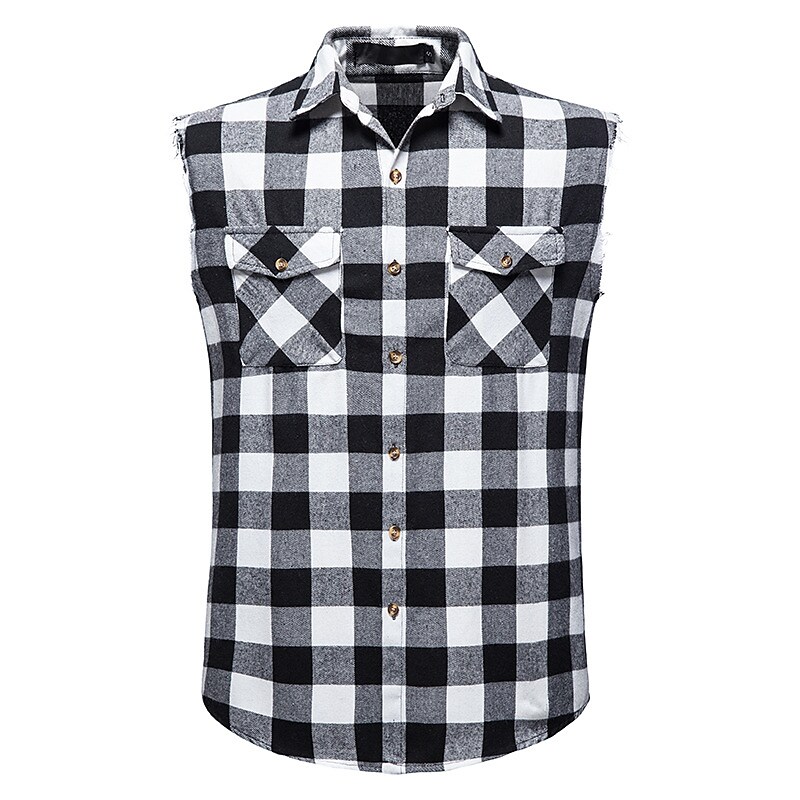 Men's Shirt Button Up Summer Casual Shirt Short Sleeve Plaid Graphic Prints Turndown Street Daily Front Pocket Casual Top
