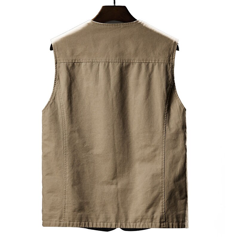 Men's Outdoor Vacation Fishing Camping Breathable Lightweight Comfortable Pockets Plain Sleeveless Gilet
