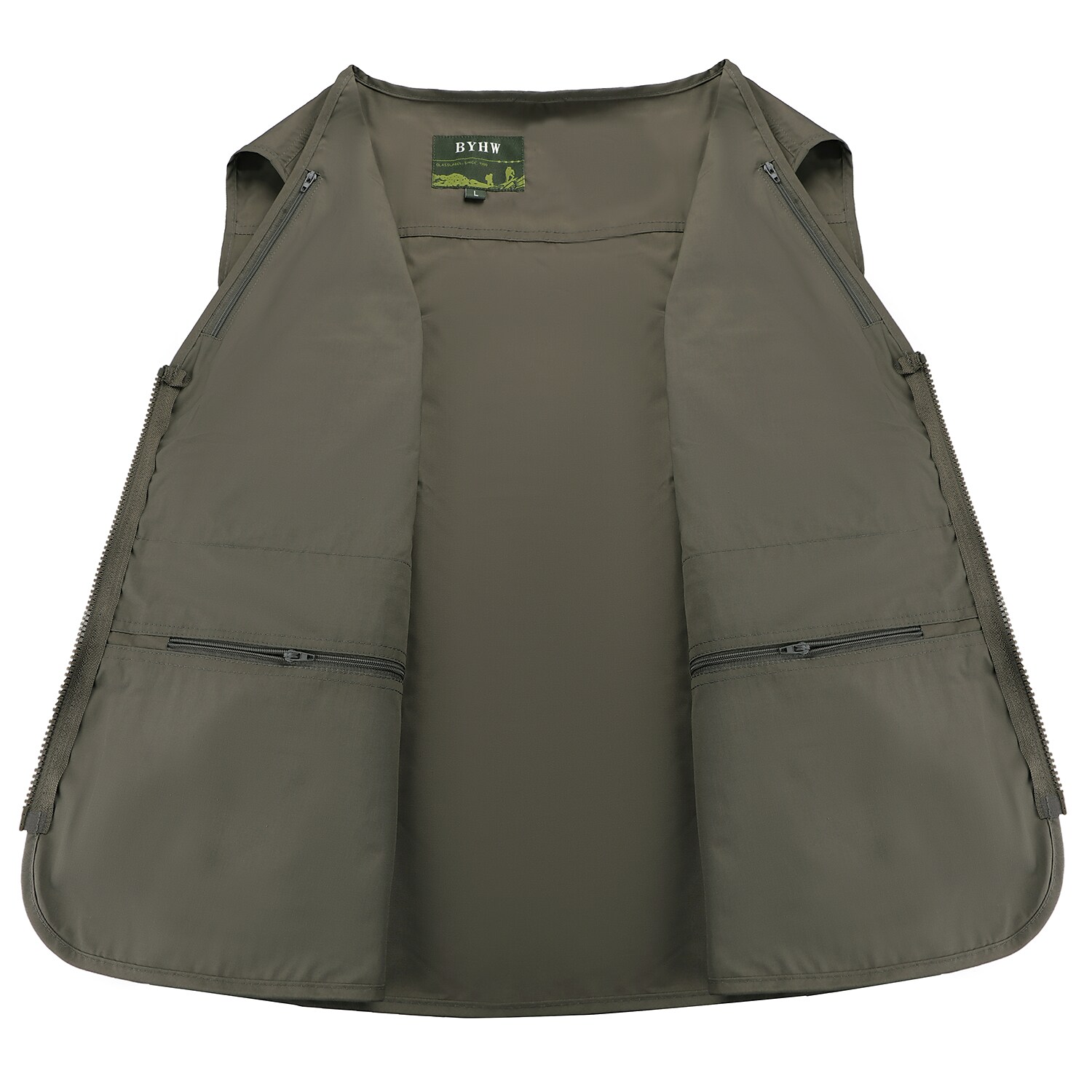 Men's Fishing Hiking Outdoor Camping Hunting multi pocket anti-wind dry lightweight solid color sleeveless vest