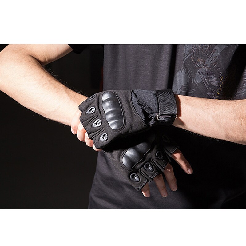 Bike Mountain Half Finger Anti Slip Breathable Shockproof Sweat wicking Sports Gym Silica Gel Gloves