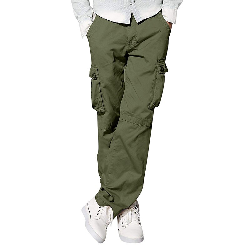 Men's Cargo Pants Cargo Trousers Pocket Plain Comfort Breathable Outdoor Daily Going out Fashion Casual Pants
