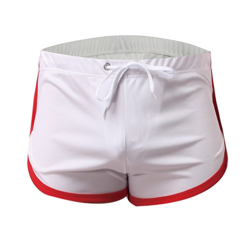 Men's Outdoor Sport Runing Fitness Stretch Quick Dry Breathable Lightweight Stripe Print Shorts