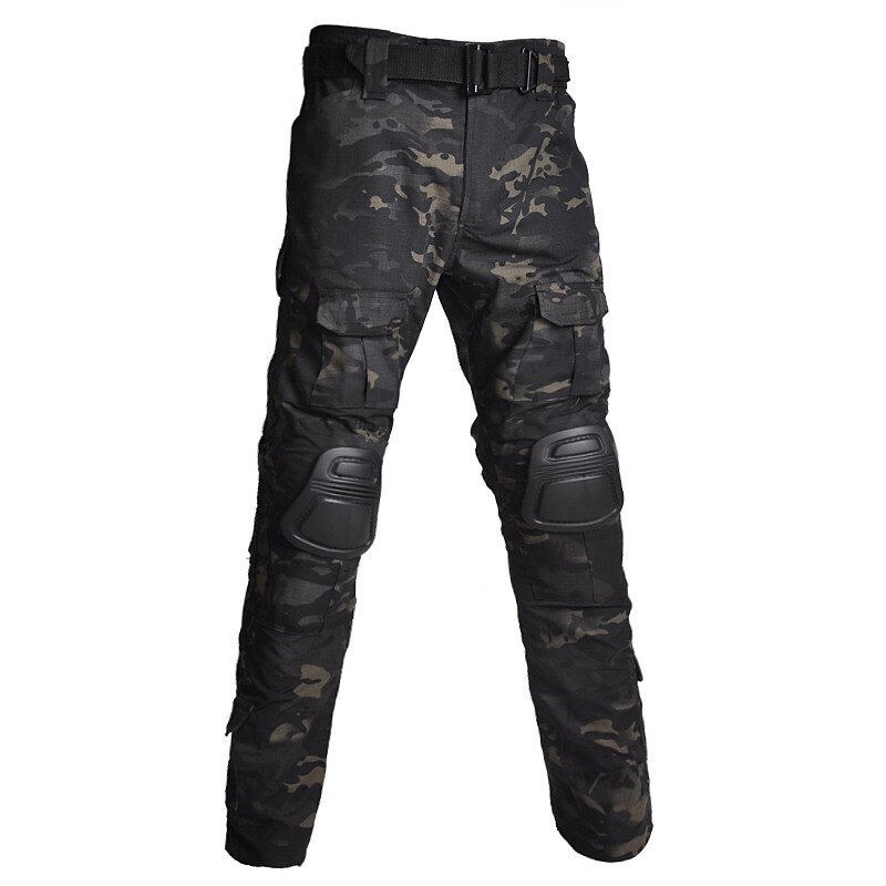Men's Hiking Outdoor Tactic Working Muti-pockets Wear Resistant Zippered Camo Cargo Trouser