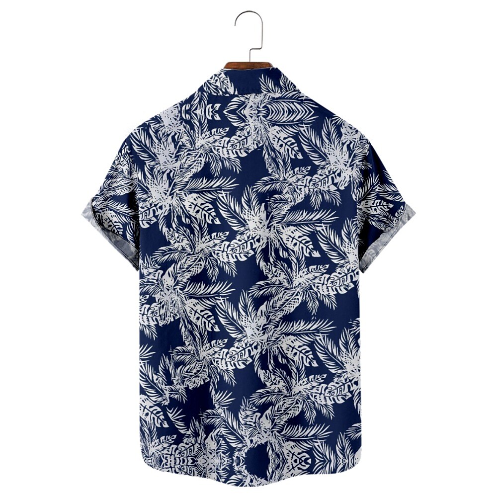 Men's Summer Hawaiian Shirt Graphic Prints Beach Turndown Casual Holid