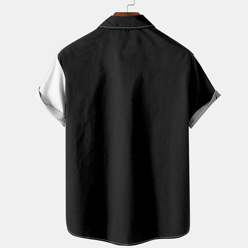 Men's Shirt Button Up Shirt Summer Shirt Short Sleeve Graphic Musical