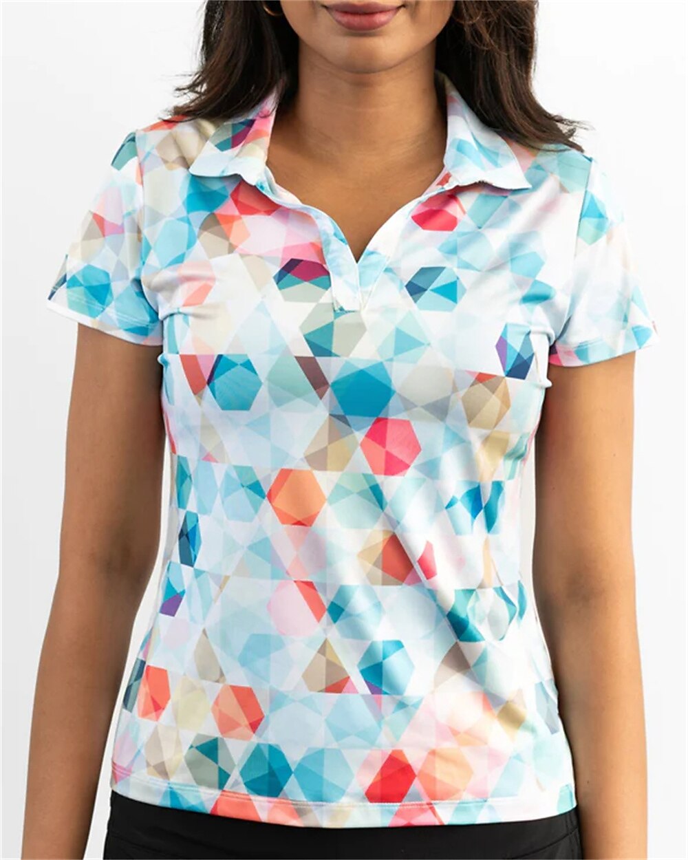 Men's Women's Matching polo Polo Shirt golf apparel Breathable Quick Dry Lightweight Short Sleeve Top Geometry Summer Golf